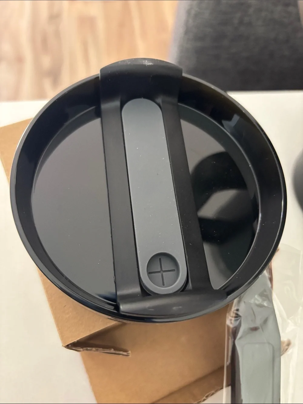 Black Insulated Tumbler Mug with Handle and Straw 40oz
